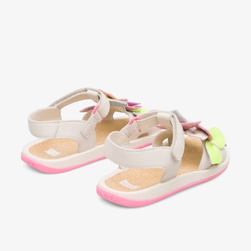 Camper Twins Kids Sandals US-03586 Beige / Multicolor Outlet USA